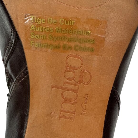 Indigo Retro Vibes Buttery Soft Brown Leather Shootie/Bootie Heels Women's SZ 5 - Picture 9 of 10